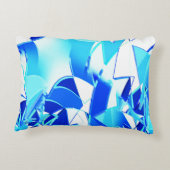 不規則に澄んねじれた青い画像 アクセントクッション (裏面)