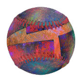 不規則に配置された素朴な画像の層 野球ボール (裏面)