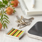 不規則ストライプな縦線 キーホルダー (側面)