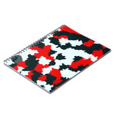 不規則幾何抽象モザイクカモフラージュ ノートブック (左側)