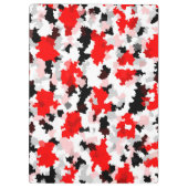 不規則抽象芸術パターン赤白黒デザイン クリップボード (裏面)