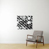 不規則抽象芸術モザイク白黒迷彩柄 タペストリー (インサイチュ(横))