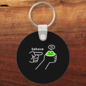 不誠実なカエルの面白いミーム キーホルダー (正面)