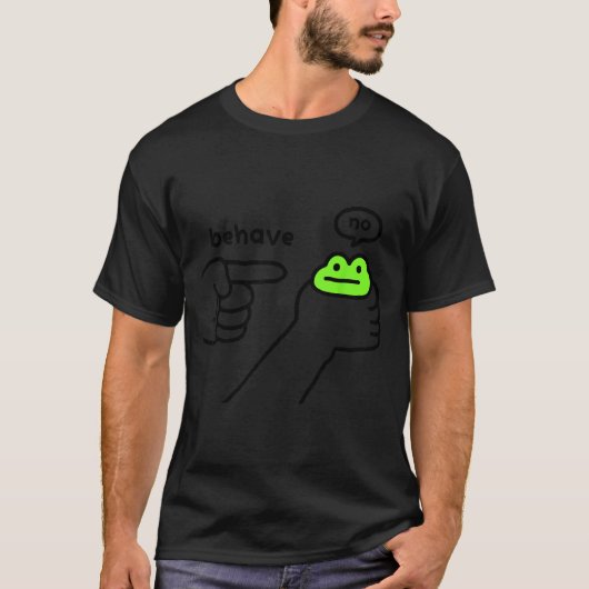 不誠実なカエルはカエルらしくない 面白い かわいい カエル 愛 Tシャツ (正面)