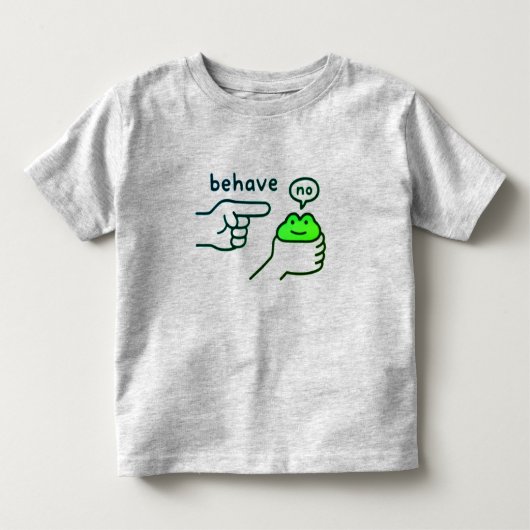 不誠実なカエル おもしろカエル ミーム トドラーTシャツ (正面)