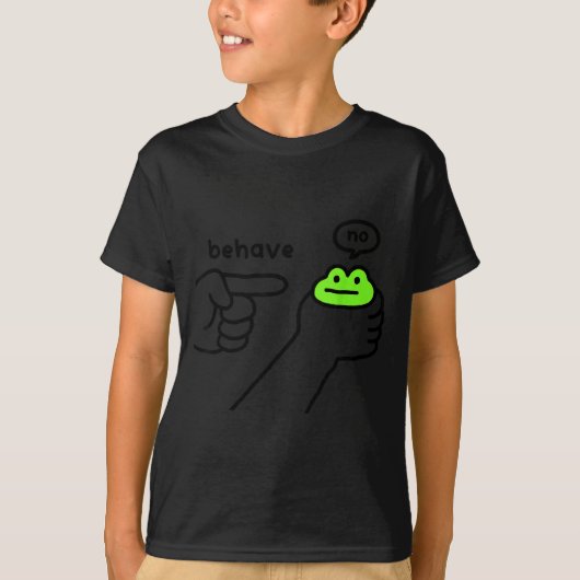 不誠実なカエル ふるまわないカエル 笑える かわいいカエル 愛 Tシャツ (正面)