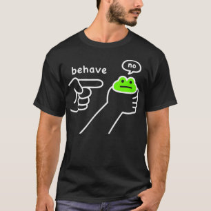 不誠実なカエル 楽しいカエル メーム ちゃんとしない カートゥーン D Tシャツ