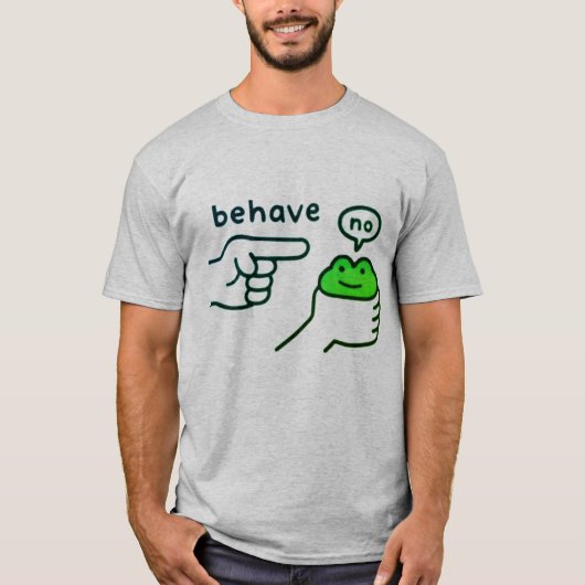 不誠実なカエル 楽しいカエル メーム Tシャツ (正面)