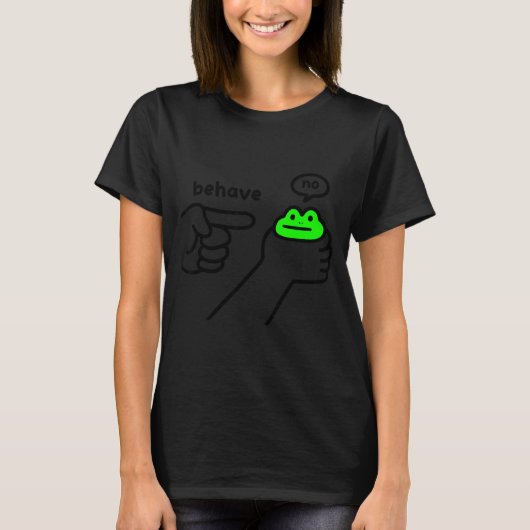 不誠実なカエル Meme ふざけるな カエルの面白い Meme ことば Tシャツ (正面)