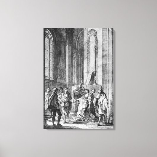 不誠実の英雄を非難するクラウディオ キャンバスプリント (正面)