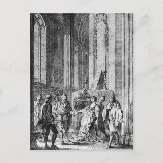 不誠実の英雄を非難するクラウディオ ポストカード (正面)