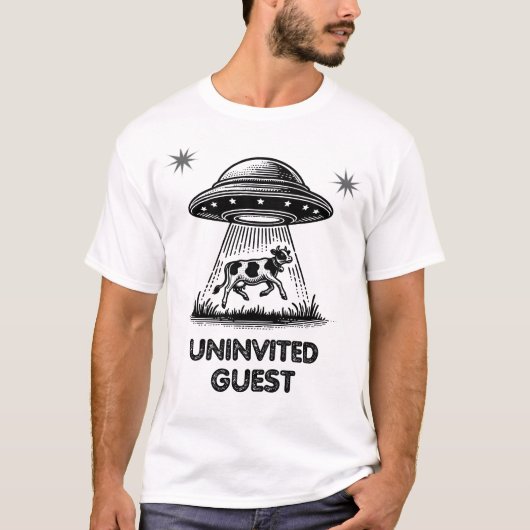 不請け客 - ビンテージUFO牛誘拐 Tシャツ (正面)