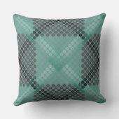 不透明で緑の円またはボール、正方形を形成 クッション (裏面)