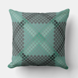 不透明で緑の円またはボール、正方形を形成 クッション