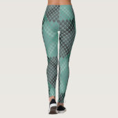 不透明で緑の円またはボール、正方形を形成 レギンス (裏面)