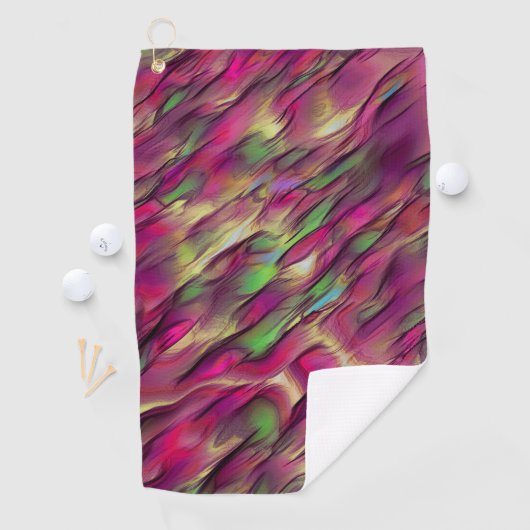 不透明とクロムグリーンとブルゴーニュの斑点の混合 ゴルフタオル (インサイチュ)