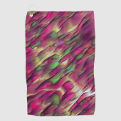 不透明とクロムグリーンとブルゴーニュの斑点の混合 ゴルフタオル (正面)