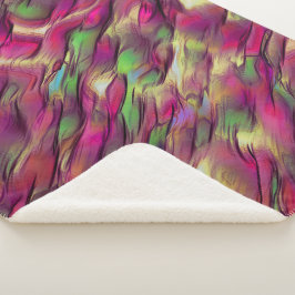 不透明とクロムグリーンとブルゴーニュの斑点の混合 シェルパブランケット