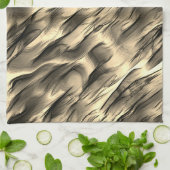 不透明とクロムベージュの起伏のある染みの混合 キッチンタオル (折り畳み)