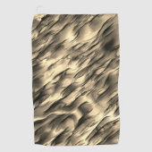 不透明とクロムベージュの起伏のある染みの混合 ゴルフタオル (正面)