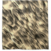 不透明とクロムベージュの起伏のある染みの混合 シャワーカーテン (正面)