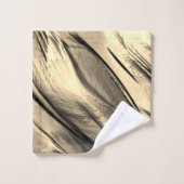 不透明とクロムベージュの起伏のある染みの混合 バスタオルセット (ウォッシュタオル)