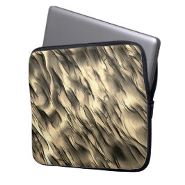不透明とクロムベージュの起伏のある染みの混合 ラップトップスリーブ