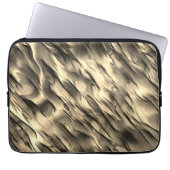 不透明とクロムベージュの起伏のある染みの混合 ラップトップスリーブ (正面)