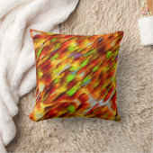 不透明とクロム色の染み、ホットカラーのミックス クッション (ブランケット)