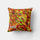 不透明とクロム色の染み、ホットカラーのミックス クッション (裏面)