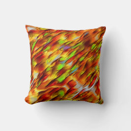 不透明とクロム色の染み、ホットカラーのミックス クッション