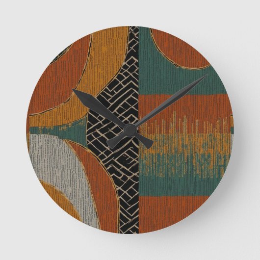 不透明なラグジュアリー・アカリブのフリカ島 ラウンド壁時計 (正面)