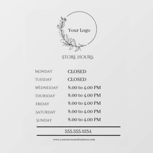 不透明な白い背景のビジネス窓用シール ウィンドウサイン (シート)