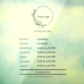 不透明な白い背景のビジネス窓用シール ウィンドウサイン (シート3)