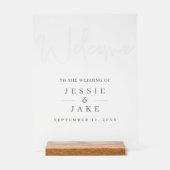 不透明な結婚効果の歓迎サイン アクリルサイン (正面)