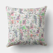 不透明な色と小さな霧雨の紙のモザイク クッション (裏面)