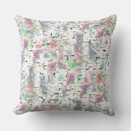 不透明な色と小さな霧雨の紙のモザイク クッション