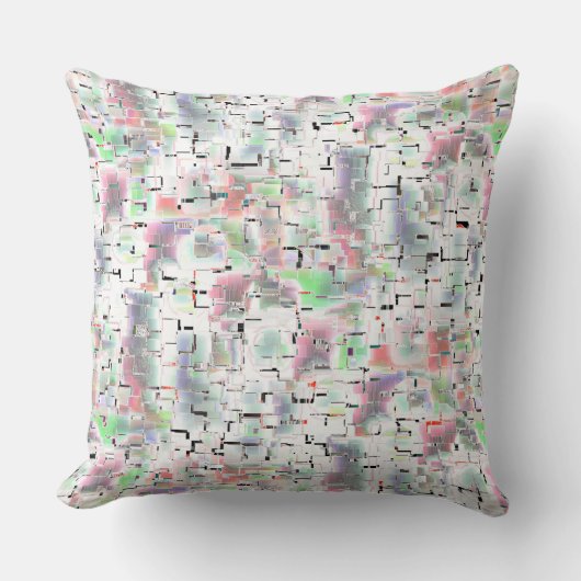 不透明な色と小さな霧雨の紙のモザイク クッション (正面)