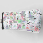 不透明な色と小さな霧雨の紙のモザイク ゴルフヘッドカバー (正面)