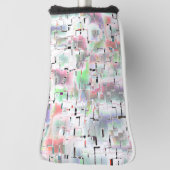 不透明な色と小さな霧雨の紙のモザイク ゴルフヘッドカバー (回転90)