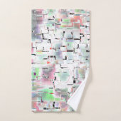 不透明な色と小さな霧雨の紙のモザイク バスタオルセット (ハンドタオル)