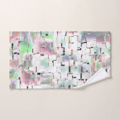 不透明な色と小さな霧雨の紙のモザイク バスタオルセット (ハンドタオル)