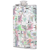 不透明な色と小さな霧雨の紙のモザイク フラスク (左)