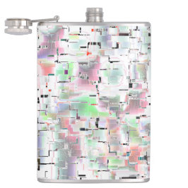 不透明な色と小さな霧雨の紙のモザイク フラスク