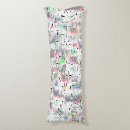 不透明な色と小さな霧雨の紙のモザイク ボディピロー