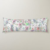 不透明な色と小さな霧雨の紙のモザイク ボディピロー (正面)