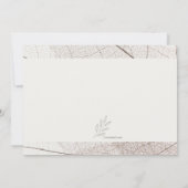 不透明な葉フォトリハーサルディナーパーティー 招待状 (裏面)