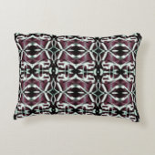 不透明な赤とグラデーションカーブの繰り返し アクセントクッション (裏面)