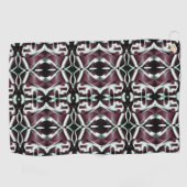 不透明な赤とグラデーションカーブの繰り返し ゴルフタオル (横)