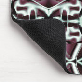 不透明な赤とグラデーションカーブの繰り返し マウスパッド (コーナー)